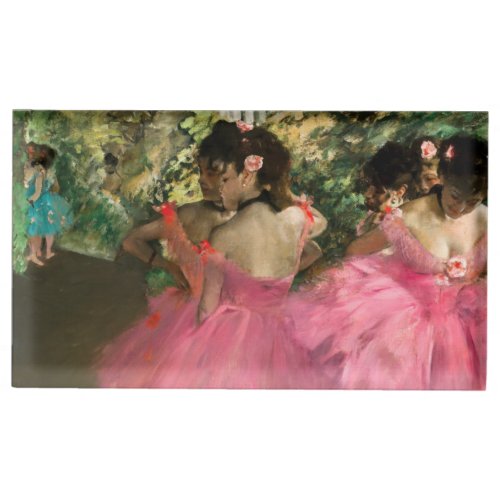 Edgar Degas _ Dancers in pink Place Card Holder