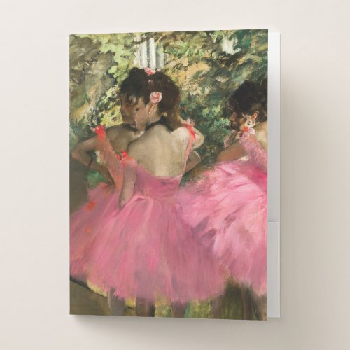 Edgar Degas - Dancers in pink Pocket Folder