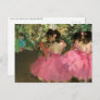 Edgar Degas - Dancers in pink Postcard