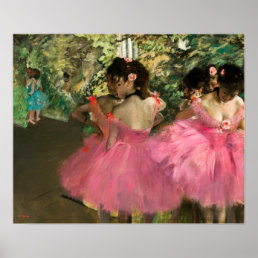 Edgar Degas - Dancers in pink Poster