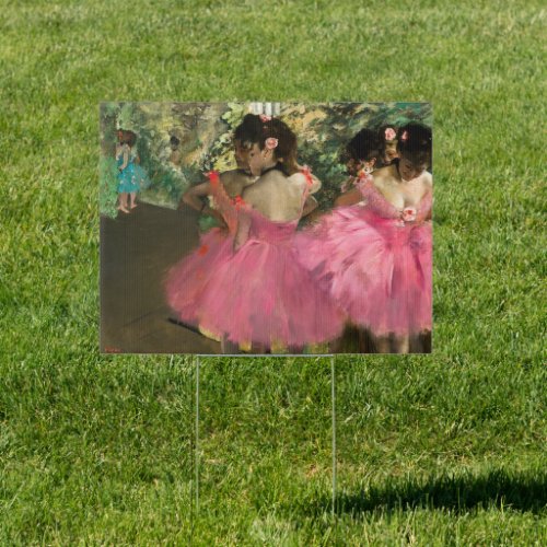 Edgar Degas _ Dancers in pink Sign