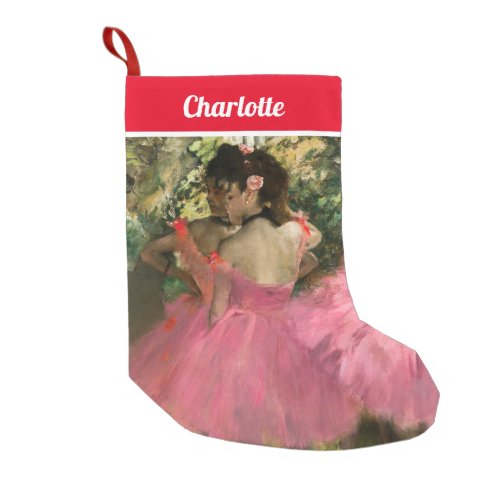 Edgar Degas _ Dancers in pink Small Christmas Stocking