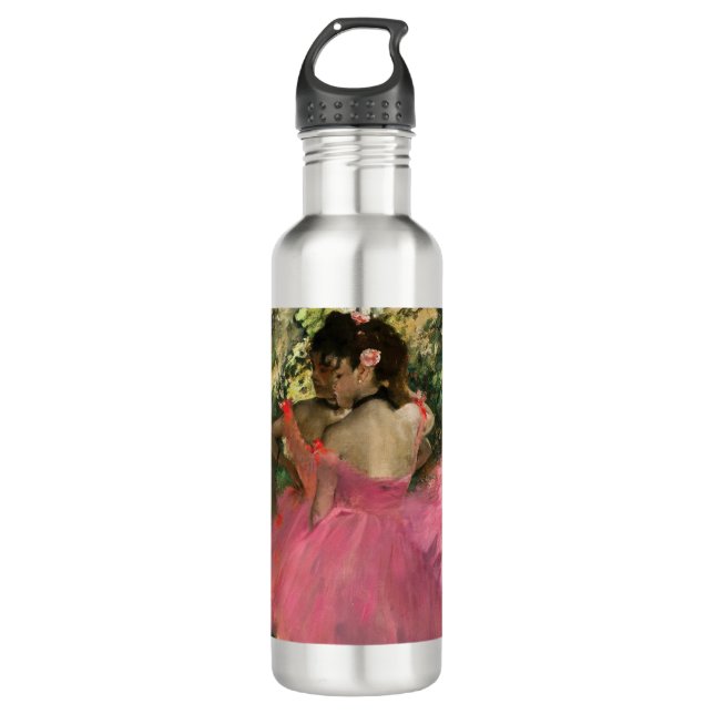 Edgar Degas - Dancers in pink Stainless Steel Water Bottle (Front)