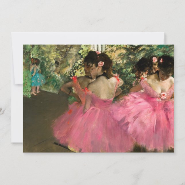 Edgar Degas - Dancers in pink Thank You Card (Front)