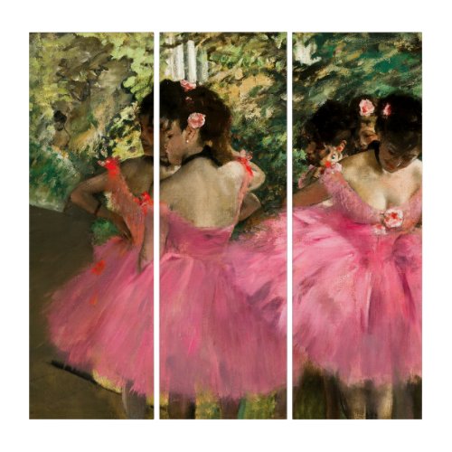 Edgar Degas _ Dancers in pink Triptych
