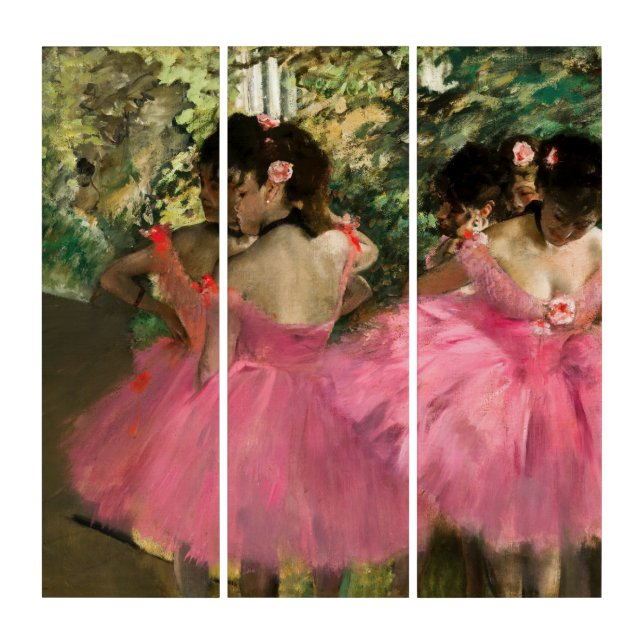 Edgar Degas - Dancers in pink Triptych (Front)