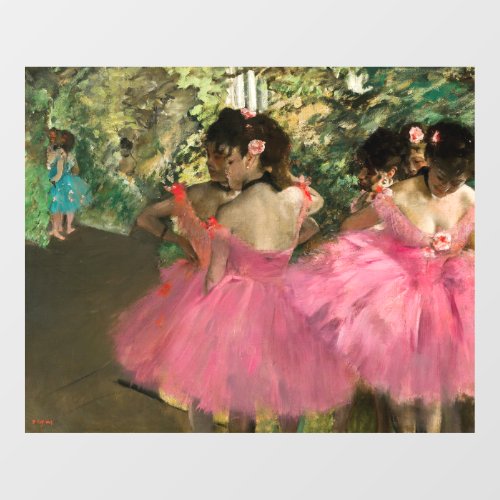 Edgar Degas _ Dancers in pink Window Cling