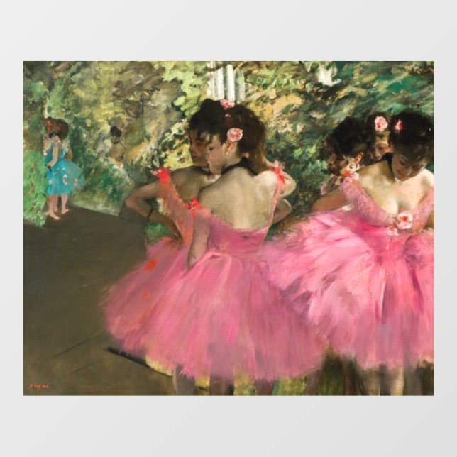 Edgar Degas - Dancers in pink Window Cling (Sheet)