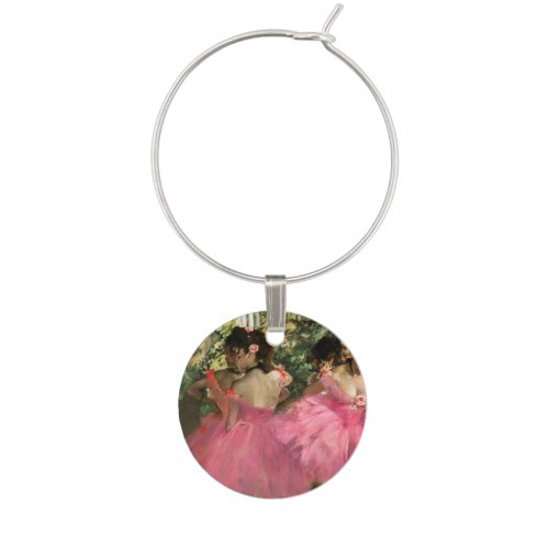 Edgar Degas _ Dancers in pink Wine Charm