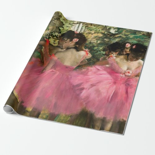 Edgar Degas _ Dancers in pink Wrapping Paper
