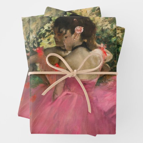 Edgar Degas _ Dancers in pink Wrapping Paper Sheets