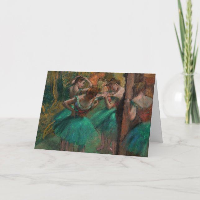 Edgar Degas - Dancers, Pink and Green Card (Front)