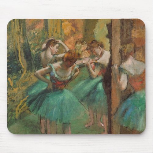 Edgar Degas Dancers Pink and Green Impressionist Mouse Pad