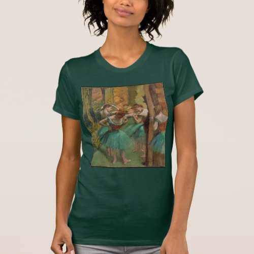 Edgar Degas Dancers Pink and Green Impressionist T_Shirt