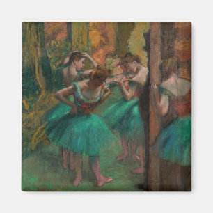 Edgar Degas - Dancers, Pink and Green Magnet