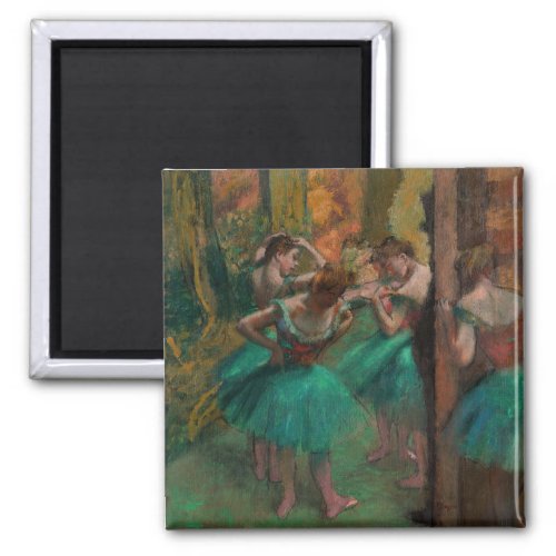 Edgar Degas _ Dancers Pink and Green Magnet