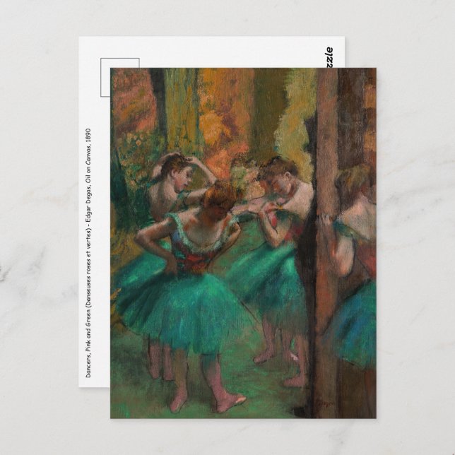 Edgar Degas - Dancers, Pink and Green Postcard (Front/Back)