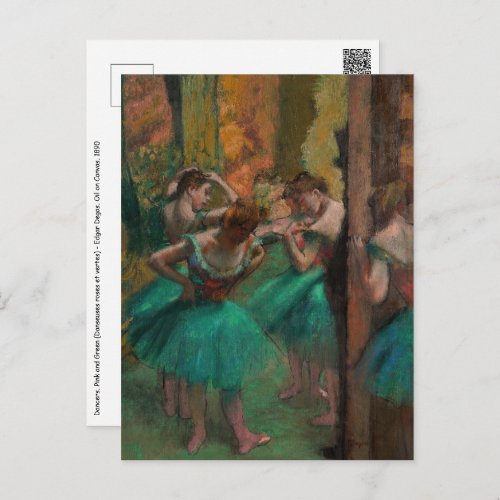 Edgar Degas _ Dancers Pink and Green Postcard