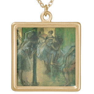 Edgar Degas   Dancers rehearsing Gold Plated Necklace