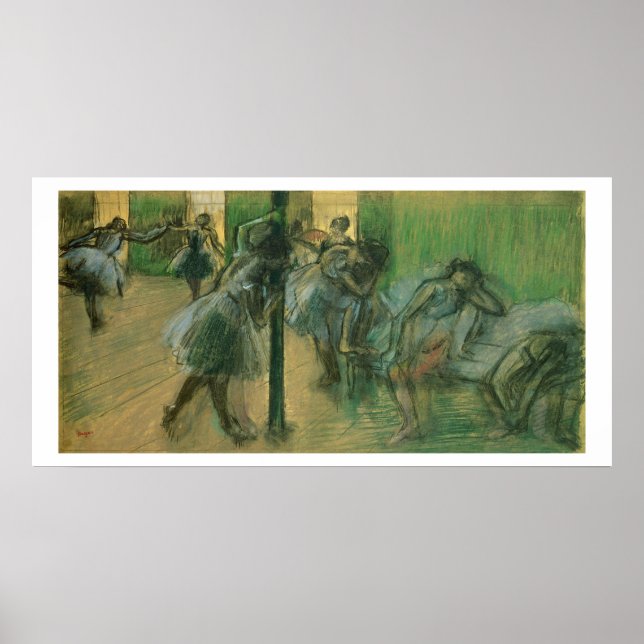 Edgar Degas | Dancers rehearsing Poster (Front)