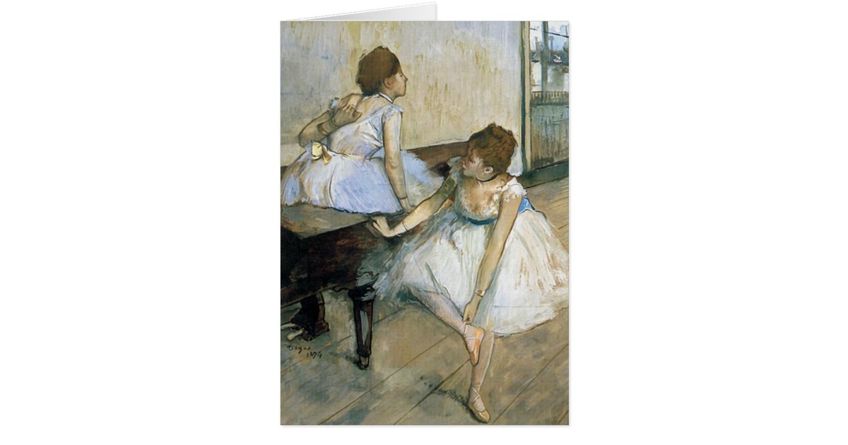 Edgar Degas - Dancers Resting Card | Zazzle.com