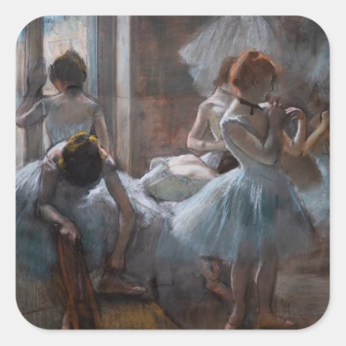 Edgar Degas _ Dancers Square Sticker