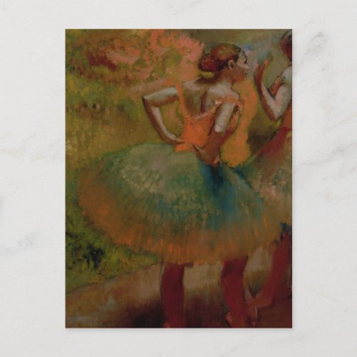 Edgar Degas  Dancers Wearing Green Skirts Postcard