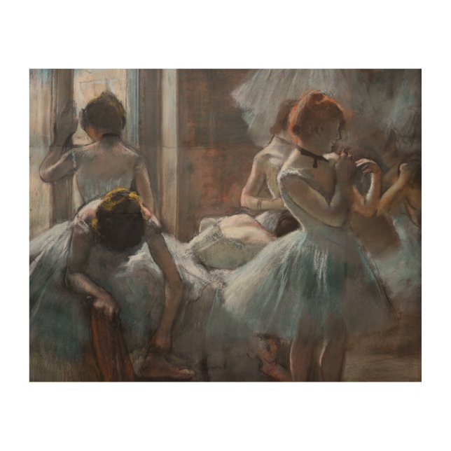 Edgar Degas - Dancers Wood Wall Art (Front)