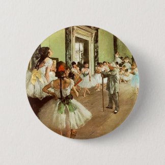 Edgar Degas Dancing Class Button