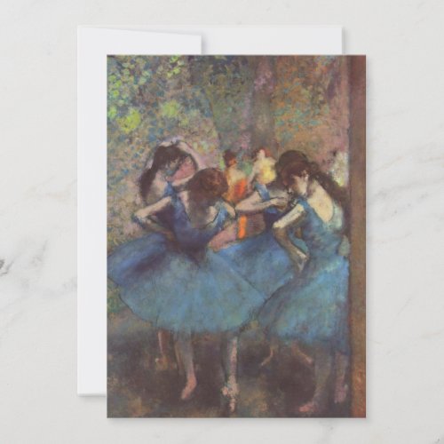 Edgar Degas _ Danseuses bleues Invitation