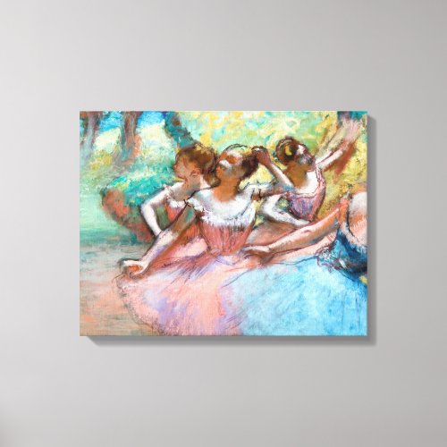 Edgar Degas _ Four Ballerinas on Stage Canvas Print