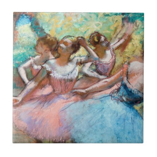 Edgar Degas _ Four Ballerinas on Stage Ceramic Tile