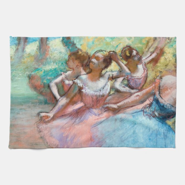 Edgar Degas - Four Ballerinas on Stage Kitchen Towel (Horizontal)
