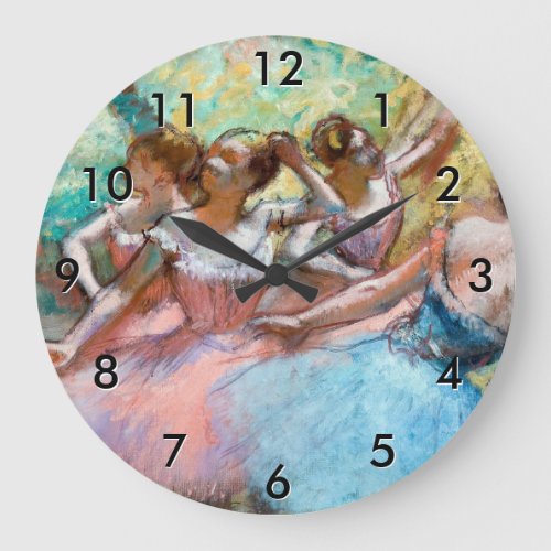 Edgar Degas _ Four Ballerinas on Stage Large Clock