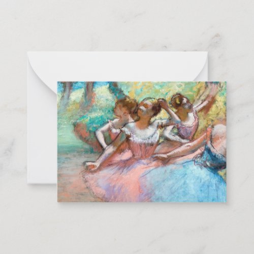 Edgar Degas _ Four Ballerinas on Stage Note Card