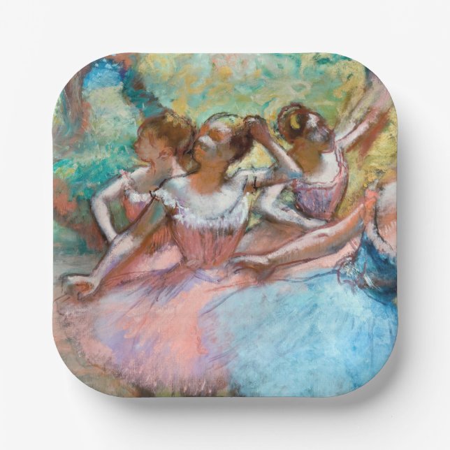 Edgar Degas - Four Ballerinas on Stage Paper Plates (Front)