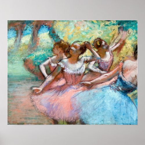 Edgar Degas _ Four Ballerinas on Stage Poster