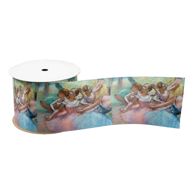 Edgar Degas - Four Ballerinas on Stage Satin Ribbon (Spool)