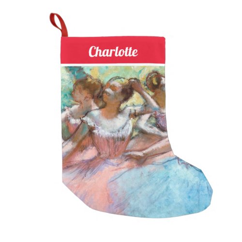 Edgar Degas _ Four Ballerinas on Stage Small Christmas Stocking