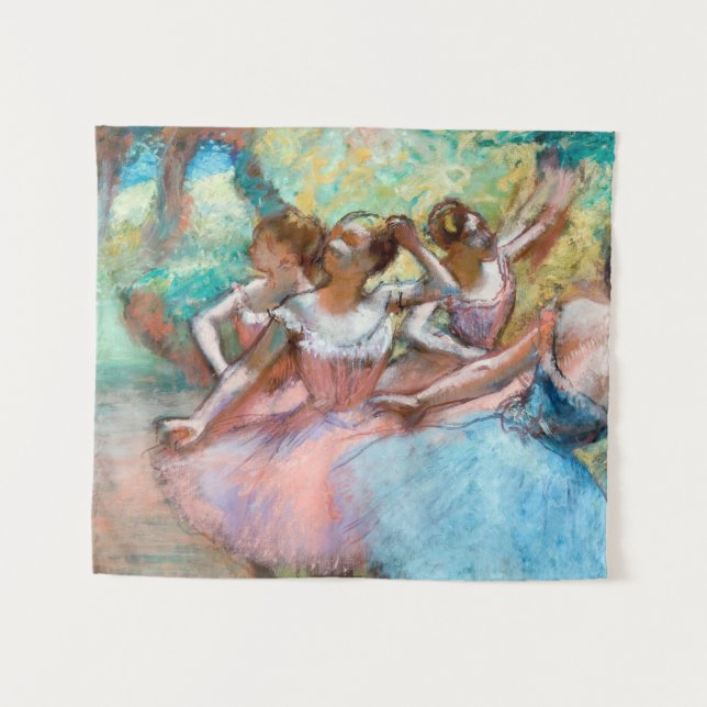Edgar Degas - Four Ballerinas on Stage Tapestry (Front (Horizontal))
