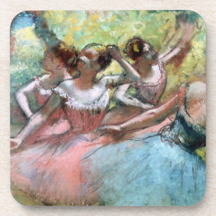 Edgar Degas Four ballerinas on the stage Drink Coaster