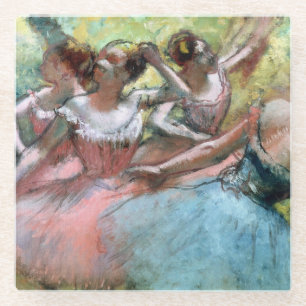 Edgar Degas Four ballerinas on the stage Glass Coaster
