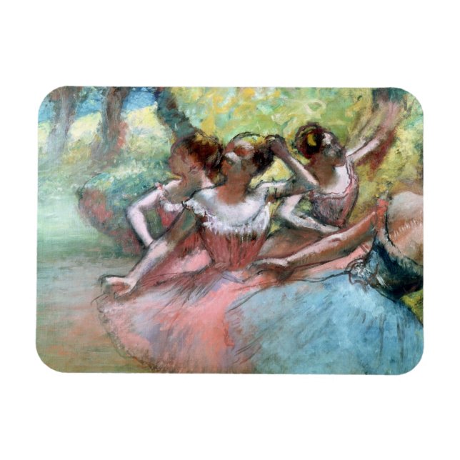 Edgar Degas | Four ballerinas on the stage Magnet (Horizontal)