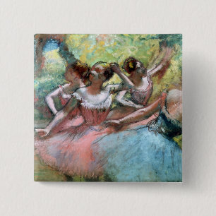 Edgar Degas Four ballerinas on the stage Pinback Button