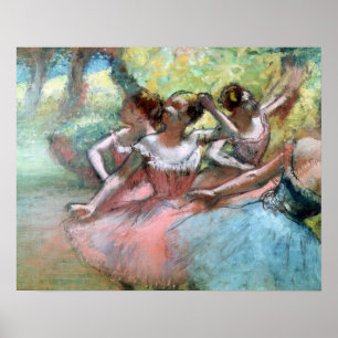 Edgar Degas   Four ballerinas on the stage Poster