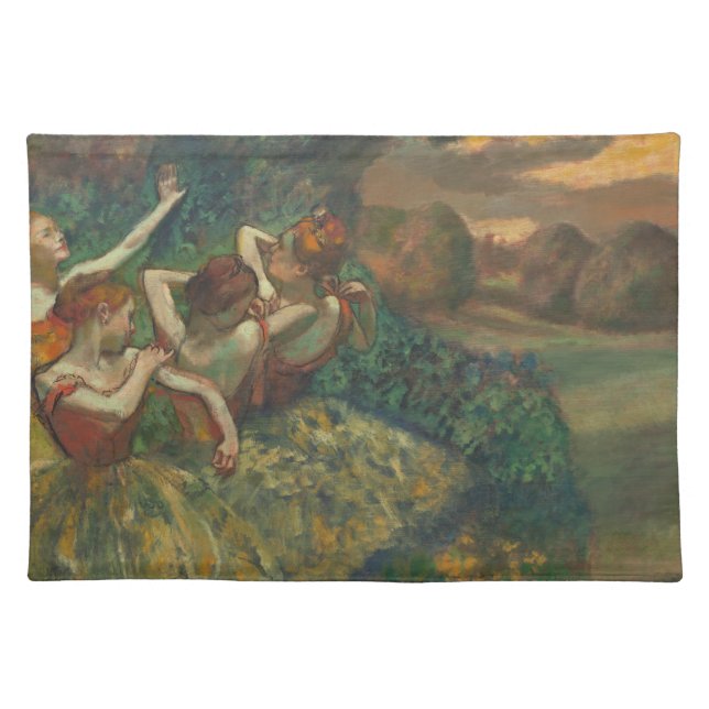 Edgar Degas Four Dancers Impressionist Cloth Placemat (Front)
