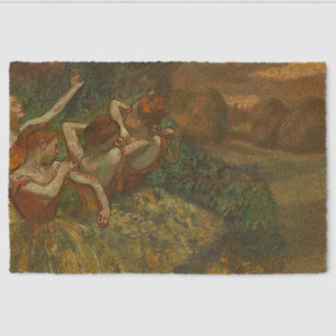 Edgar Degas Four Dancers Impressionist Fiber Doormat