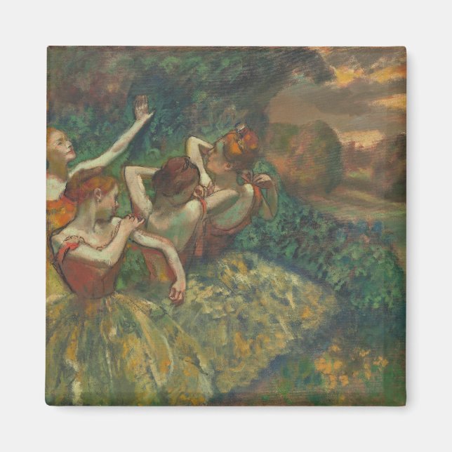 Edgar Degas Four Dancers Impressionist Magnet (Front)