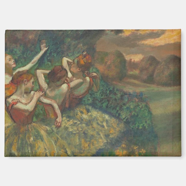 Edgar Degas Four Dancers Impressionist Magnet (Front)