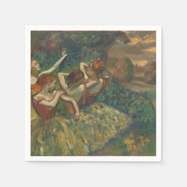 Edgar Degas Four Dancers Impressionist Napkins (Front)